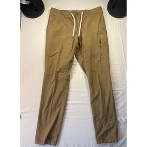 Vuori Mens Ripstop Drawstring Jogger Pants Khaki Brown 35x33